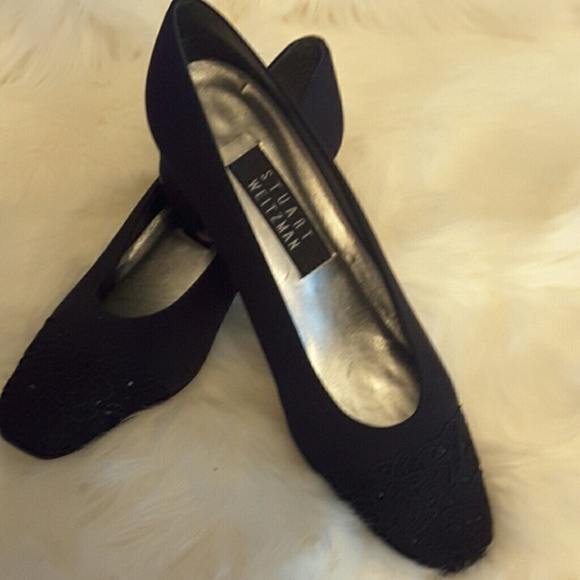 Stuart Weitzman heels black with sequence - Picture 1 of 8